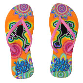 Boho psychedelischer heißer Frosch drehen Badesandalen (Fußbett)