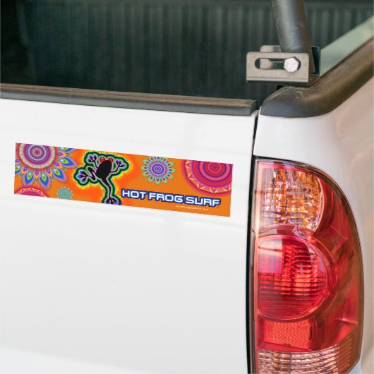 Boho psychedelischer Hot Frosch SURF Autoaufkleber (Auf Lkw)