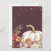 Boho Pumpkin Autumn Bloom 100 th Birthday Einladung (Rückseite)