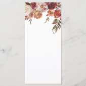 Boho Pumpkin Autumn Bloom Birthday Menükarte (Rückseite)