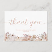 Boho Pumpkin Baby Dusche Danke Karte (Vorderseite)