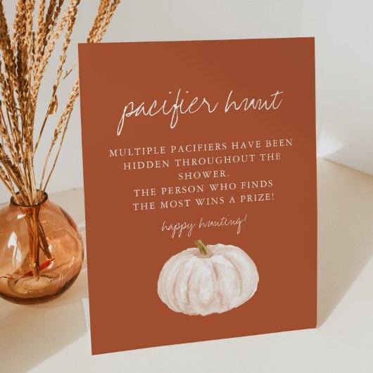 Boho Pumpkin Baby Dusche Schnuller Hunt Game Sockelschild