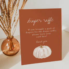 Boho Pumpkin Baby Duschkabine Windelwanne Raffle Z Sockelschild