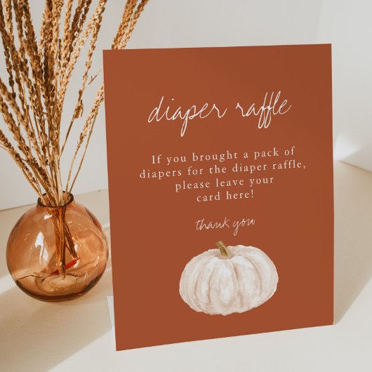 Boho Pumpkin Baby Duschkabine Windelwanne Raffle Z Sockelschild