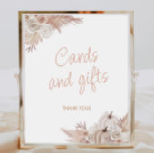 Boho Pumpkin Baby-Duschkarten und Geschenke-Zeiche Poster