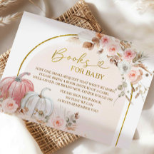 Boho Pumpkin Baby Showbücher für die Babykarte