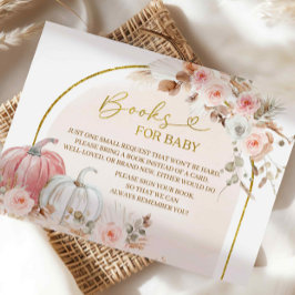 Boho Pumpkin Baby Showbücher für die Babykarte Begleitkarte