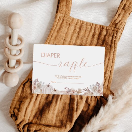 Boho Pumpkin Baby Showdusche Windelwulstentickets Begleitkarte