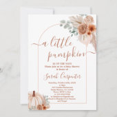 Boho Pumpkin Baby Shower Einladung (Vorderseite)