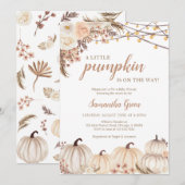Boho Pumpkin Baby Shower Einladung (Vorne/Hinten)