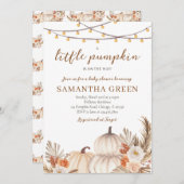 Boho Pumpkin Baby Shower Einladung (Vorne/Hinten)