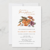 Boho Pumpkin Baby Shower Einladung (Vorderseite)