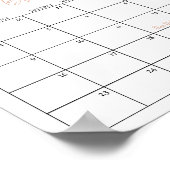 Boho Pumpkin Baby Showrate Terminkalender Poster (Ecke)