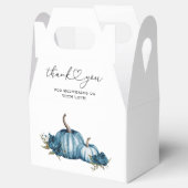 Boho Pumpkin Blue Blume Baby Shower Geschenkschachtel (Geöffnet)