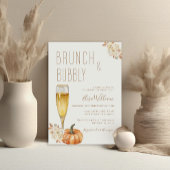 Boho Pumpkin Brunch und Bubbly Brautparty Einladung