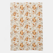 Boho Pumpkin Doodle Fall Nahtlos Geschirrtuch (Vertikal)
