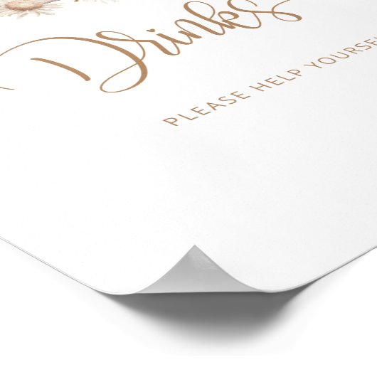 Boho pumpkin Drinks Poster (Ecke)