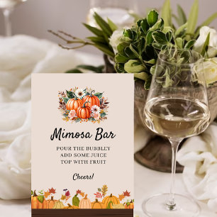 Boho Pumpkin Fall Baby Shower Mimosa Bar Fotodruck