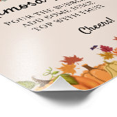 Boho Pumpkin Fall Baby Shower Mimosa Bar Fotodruck (Ecke)