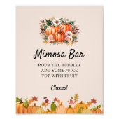 Boho Pumpkin Fall Baby Shower Mimosa Bar Fotodruck (Vorne)
