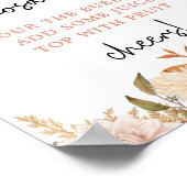 Boho Pumpkin Fall Baby Shower Mimosa Bar Poster (Ecke)