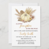 Boho Pumpkin Fall Babydusche Einladung (Vorderseite)