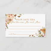 Boho Pumpkin Fall Date Night Ideas Brautparty Begleitkarte (Vorderseite)