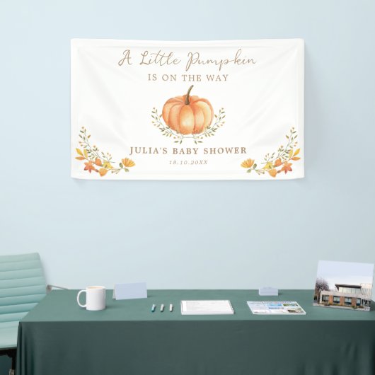 Boho Pumpkin Fall Foliage Baby Dusche Banner (Messeveranstaltung)