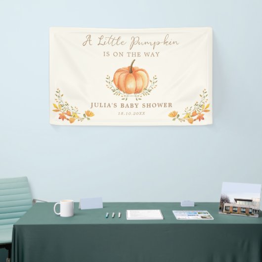 Boho Pumpkin Fall Foliage Baby Dusche Banner (Messeveranstaltung)