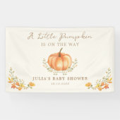 Boho Pumpkin Fall Foliage Baby Dusche Banner (Horizontal)