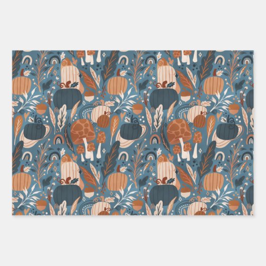 Boho Pumpkin Fall Geschenkpapier Set (Vorderseite)