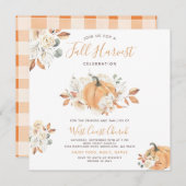 Boho Pumpkin Fall Harvest Party, Fall Community Einladung (Vorne/Hinten)
