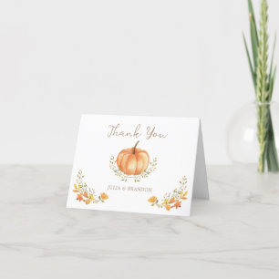 Boho Pumpkin Fall Herbst Blätterdusche Dankeskarte