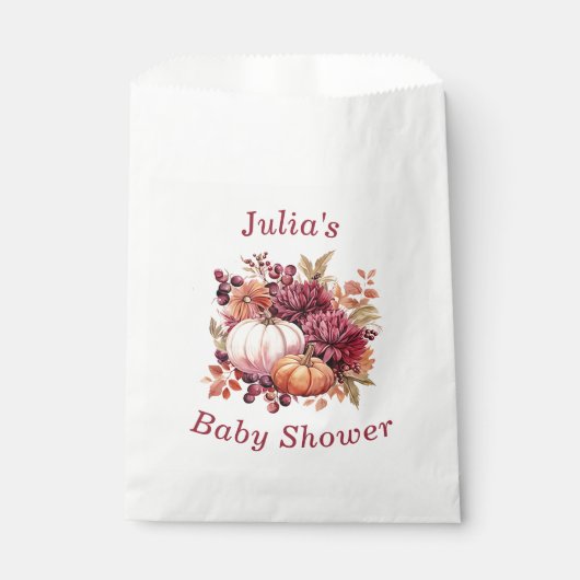 Boho Pumpkin Fall Herbst Blätterdusche Geschenktütchen (Vorderseite)