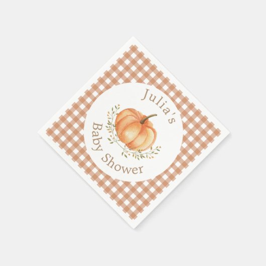 Boho Pumpkin Fall Herbst Blätterdusche Serviette (Ecke)