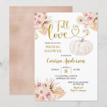 Boho Pumpkin Fall in Liebe Bridal Dusche Einladung