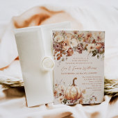 Boho Pumpkin Fall Rustic Chic Baby Dusche Einladung