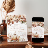 Boho Pumpkin Fall Rustic Chic Baby Dusche Einladung