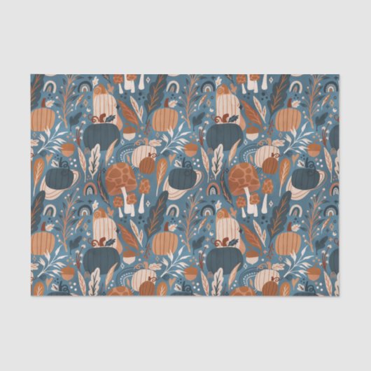 Boho Pumpkin Fall Seidenpapier (Vorderseite)