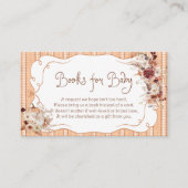 Boho Pumpkin Floral Books for Baby Ticket Enclosur Begleitkarte (Vorderseite)