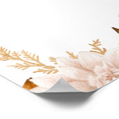 Boho Pumpkin Floral Fall Baby Dusche Begrüßungszei Poster (Ecke)