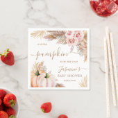 Boho Pumpkin Floral Fall Babydusche Napkins Serviette (Beispiel)