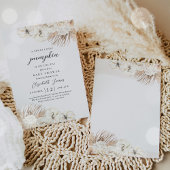 Boho Pumpkin Floral Gender Neutral Baby Dusche Einladung