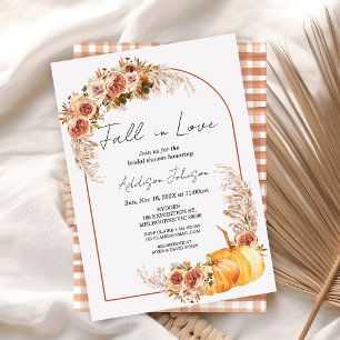 Boho Pumpkin Foliage Fall in Liebe Brautparty Einladung