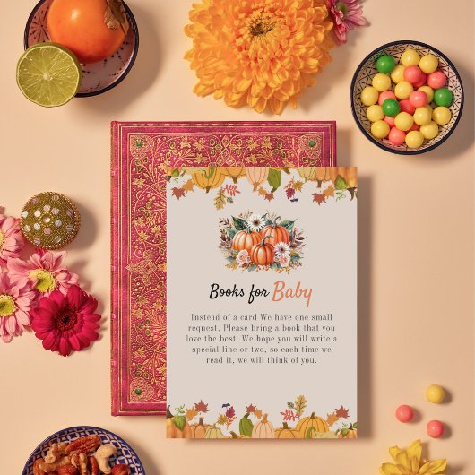 Boho Pumpkin Girl Books for Baby Enclosure Card Begleitkarte