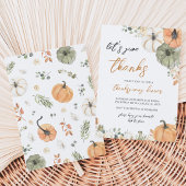 Boho Pumpkin Let's Give Danke Einladung