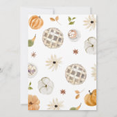 Boho Pumpkin Let's Give Danke Einladung (Rückseite)