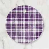 Boho Pumpkin Lila Floral Baby Dusche Geschenkanhänger (Rückseite)