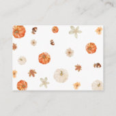 Boho Pumpkin Neutral Niedlich Diaper Raffle Begleitkarte (Rückseite)