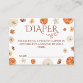Boho Pumpkin Neutral Niedlich Diaper Raffle Begleitkarte (Vorderseite)